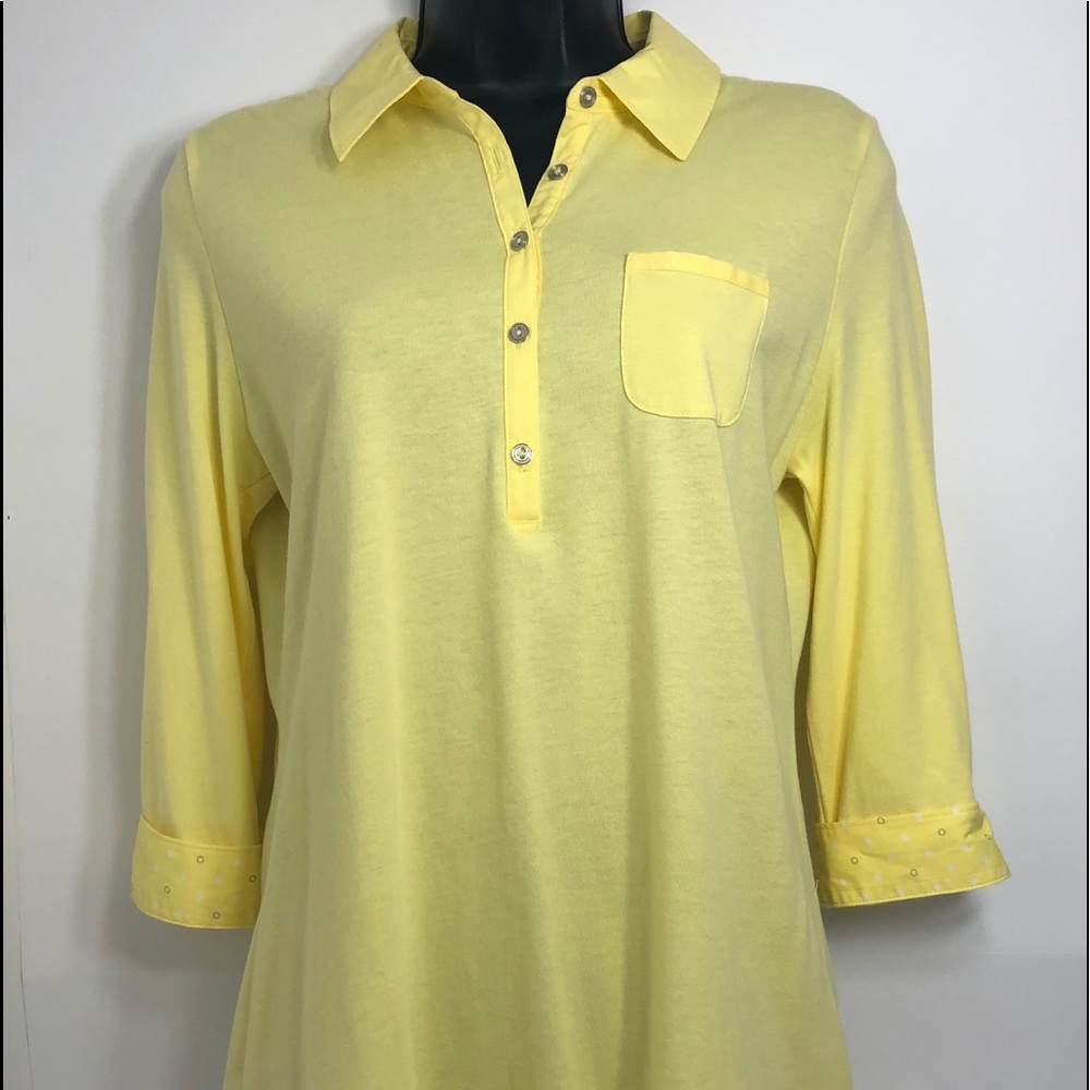 Croft and Barrow yellow knit top nwot